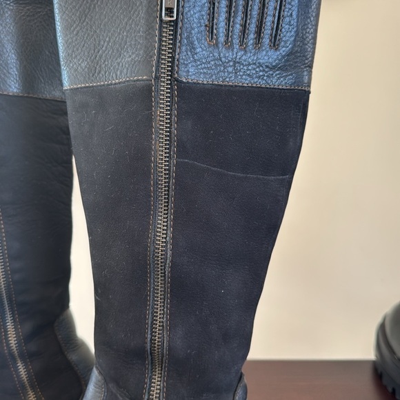 Born Baret II black, tall, leather suede zip up boots 7.5 W3359 - Picture 8 of 16